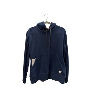 Stio Womens Turpin Pullover Hoodie Navy Blue Organic Cotton L FW22ABMT1